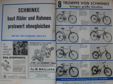 "Radmarkt - Fachzeitschrift der Zweiradwirtschaft" Bike-Magazine 1964 (6582)